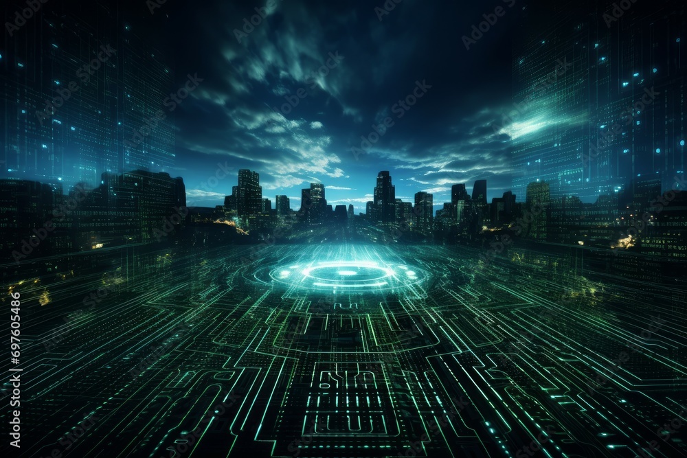 Poster knowledgeable information tech security man. server information. generate ai