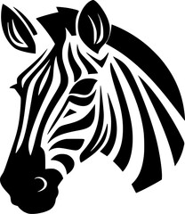 Zebra | Black and White Vector illustration