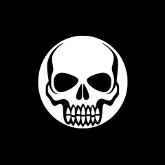 Fototapeta premium Skull | Minimalist and Simple Silhouette - Vector illustration