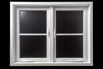 isolated two-sided window frame made of plastic. Generative AI