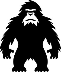 Bigfoot | Black and White Vector illustration
