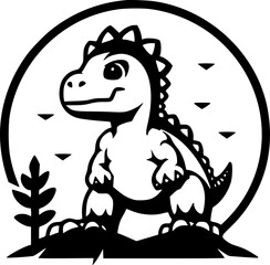 Dino - High Quality Vector Logo - Vector illustration ideal for T-shirt graphic