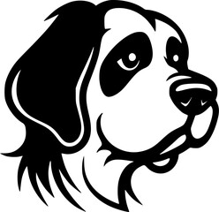 Dog | Black and White Vector illustration