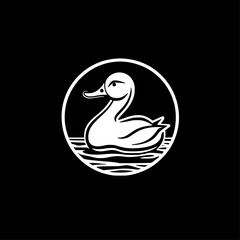 Duck | Black and White Vector illustration