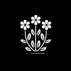 Flowers - Minimalist and Flat Logo - Vector illustration
