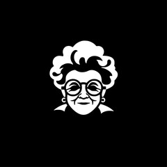 Grandma | Minimalist and Simple Silhouette - Vector illustration