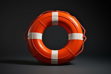 Sturdy Life buoy rescue ring. Ocean safety. Generate AI