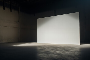 empty room with a wall