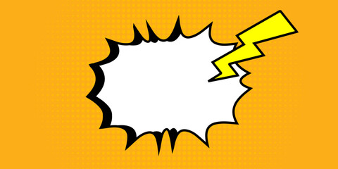 Explosion comic bubble retro background, Comic bubble, Pop art comic. Can be used for decoration or graphics