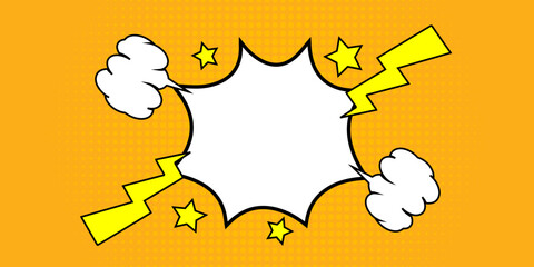 Explosion comic bubble retro background, Comic bubble, Pop art comic. Can be used for decoration or graphics