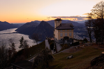 Veduta di Lugano dal Monte Br&egrave;