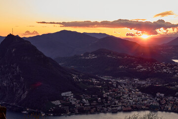 Veduta di Lugano dal Monte Br&egrave;