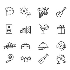  Party Icons vector design