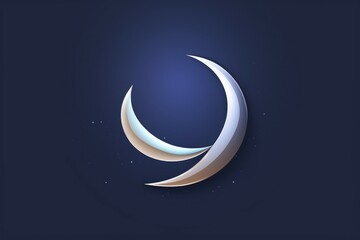 Obraz premium Waning Crescent moon. Lunar new universe. Generate Ai