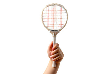 Set of badminton rackets, detailed with a shadow in a flat style isolated on PNG Background. Generative Ai.