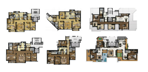luxury modern apartment unit plan collection