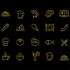  Food Icons vector design