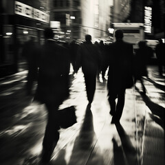 ビジネス街を歩く人々