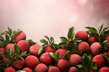 Refreshing Lychees mockup background. Seed berry. Generate Ai