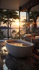 Fototapeta premium luxury bathroom in a hotel