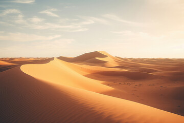 Fototapeta na wymiar Hot yellow dune sky adventure dry sand nature sahara blue landscape desert travel