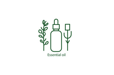 essential oil vector line art 