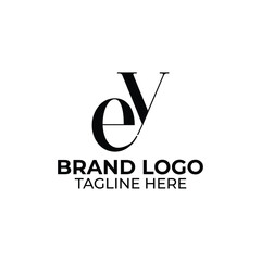 Creative Letter Y E Logo design Vector illustration