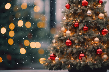Obraz na płótnie Canvas Christmas tree in winter