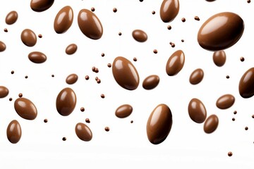 chocolate easter eggs isolated on white