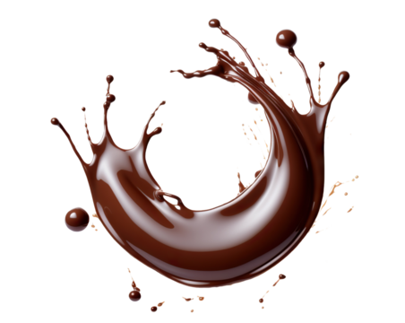 Chocolate splash cut out