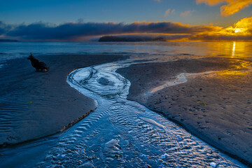 Sunrise at Witter Beach on Whidbey Island, WA