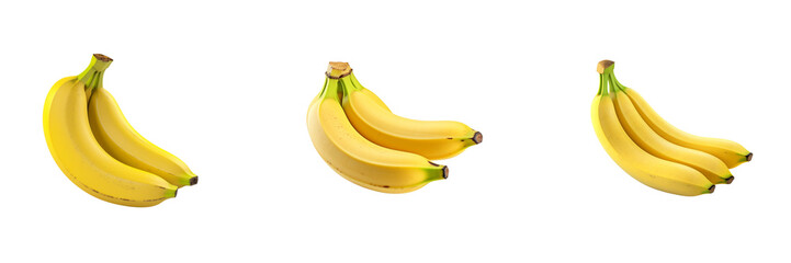 Set of  Banana isolated on or white background.