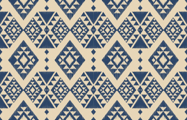 Ethnic abstract ikat art. Aztec ornament print. geometric ethnic pattern seamless  color oriental.  Design for background ,curtain, carpet, wallpaper, clothing, wrapping, Batik, vector illustration.