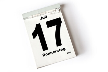 17 . Juli 2025