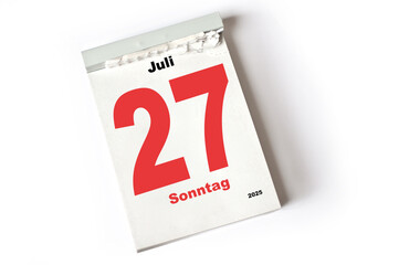 27 . Juli 2025