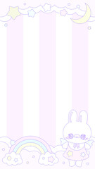 16:9 ファンシーウサちゃんスタードリーム壁紙♪