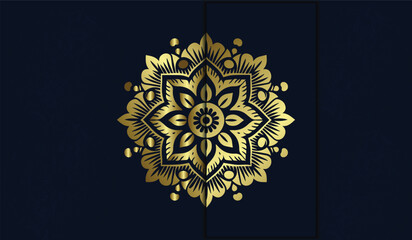 Fototapeta premium background with ornament Luxury mandala with golden arabesque pattern Arabic Islamic Decorative mandala for print, poster, cover, brochure, flyer design