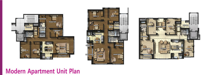 modern apartment unit plan collection