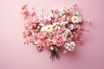 composition of beautiful flowers on isolated background made with AI