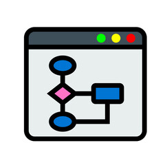 Page, seo, web, flowchart, website, flow, diagram, content, browser Icon
