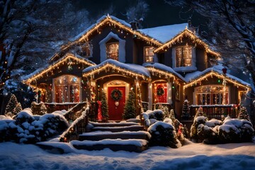 Decorated Christmas House