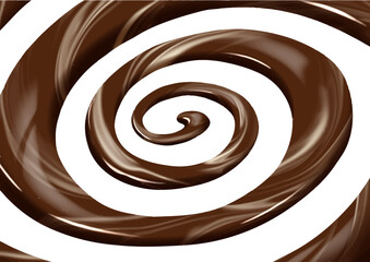 ベクター とろけるマーブルチョコレートのぐるぐる背景 バレンタイン