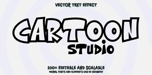 Editable text effect nice 3d Cartoon Comic style premium vector