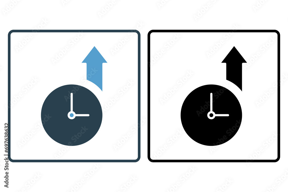 Poster time upload icon. icon related to basic web and ui. suitable for web site, app, user interfaces, pri