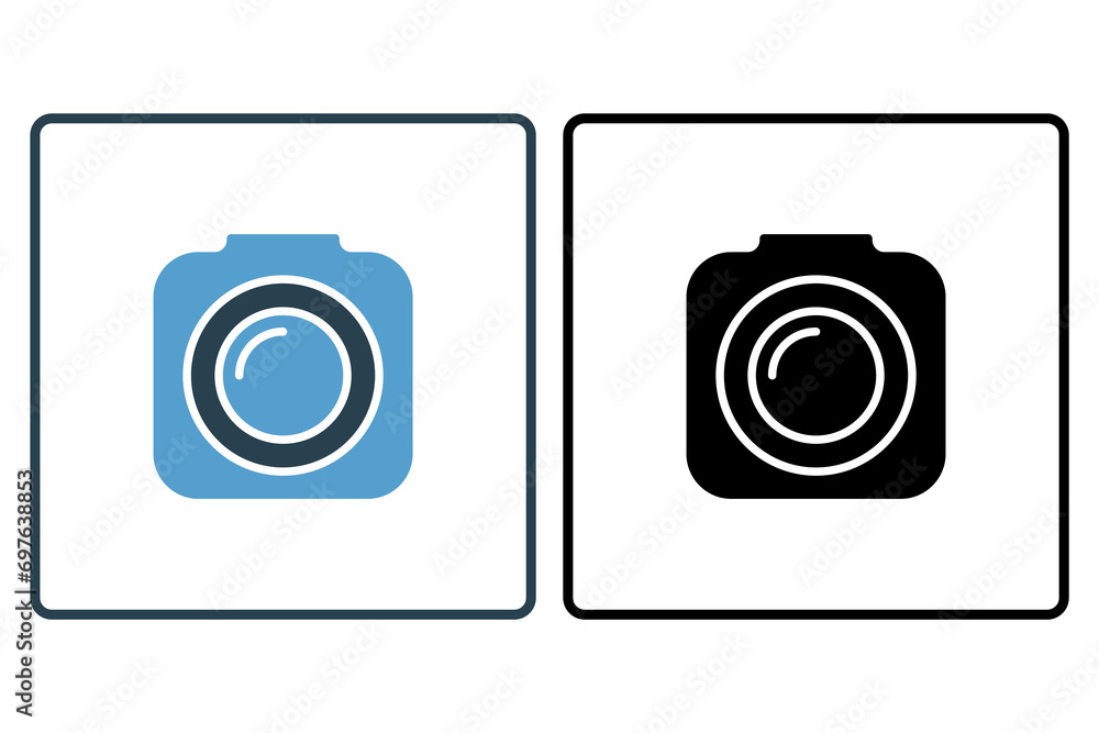 Poster camera icon. icon related to basic web and ui. suitable for web site, app, user interfaces, printabl
