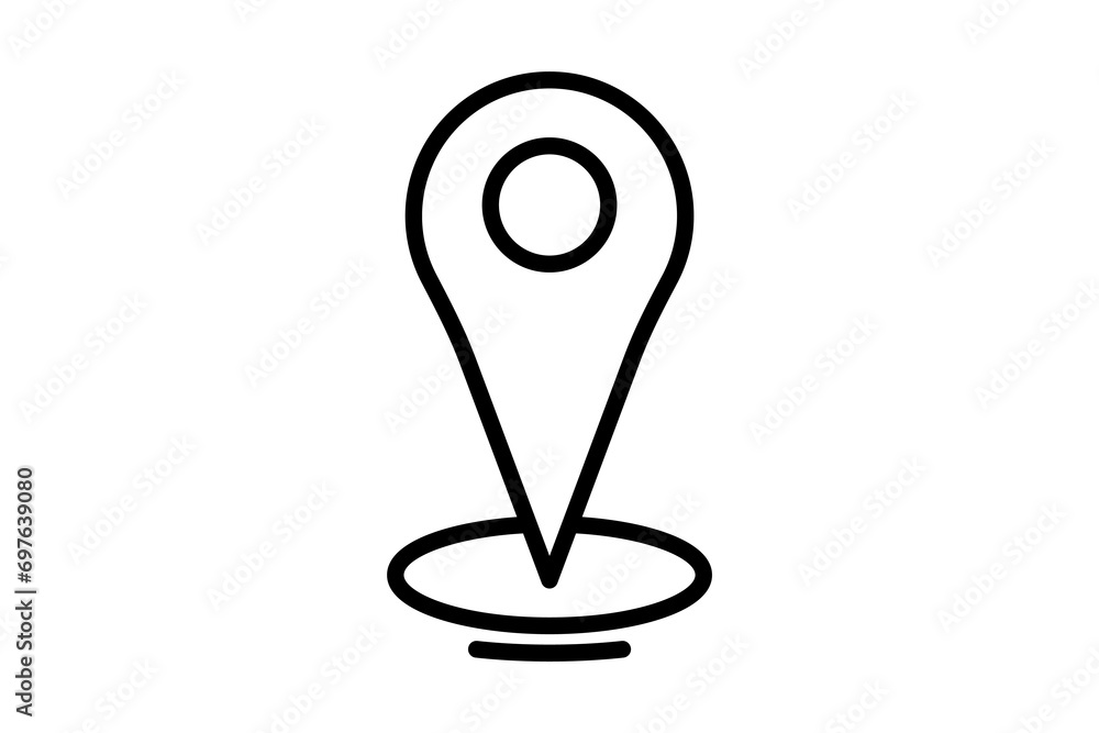 Poster location pin icon. icon related to basic web and ui. suitable for web site, app, user interfaces, pr