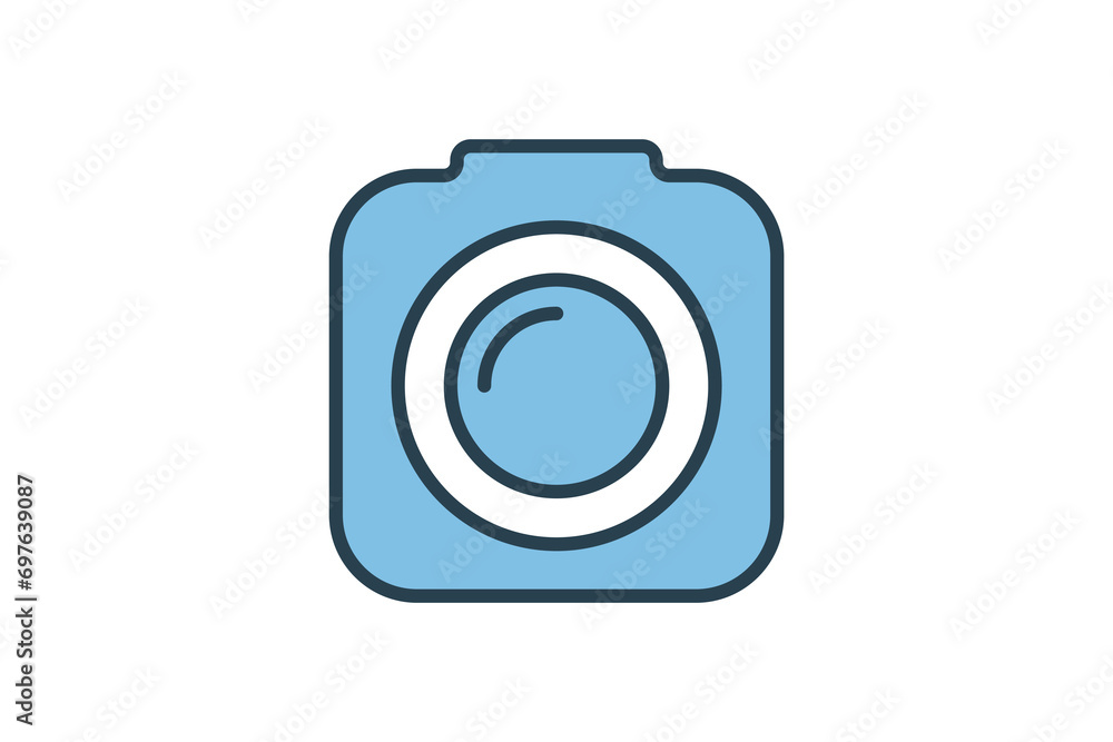 Poster camera icon. icon related to basic web and ui. suitable for web site, app, user interfaces, printabl