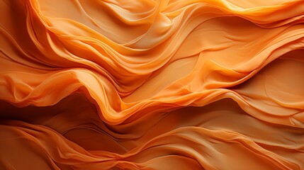 Obraz premium A vibrant blend of peach and orange hues dance across the abstract folds of this fabric, evoking a sense of warmth and whimsy