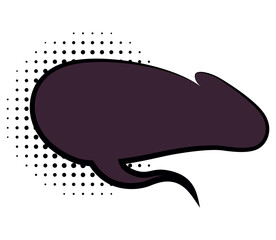 Comic style speech bubble. Speech balloon or element. Funny  design element.  cartoon illustration isolated on white background