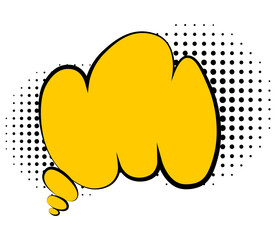 Comic style speech bubble. Speech balloon or element. Funny  design element.  cartoon illustration isolated on white background